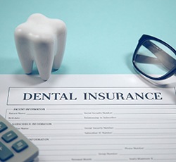 Dental insurance form on desk